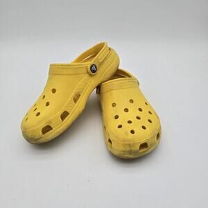 Crocs Sandals Womens 9 Mens 7 Yellow Slingback Shoes Classic Clog